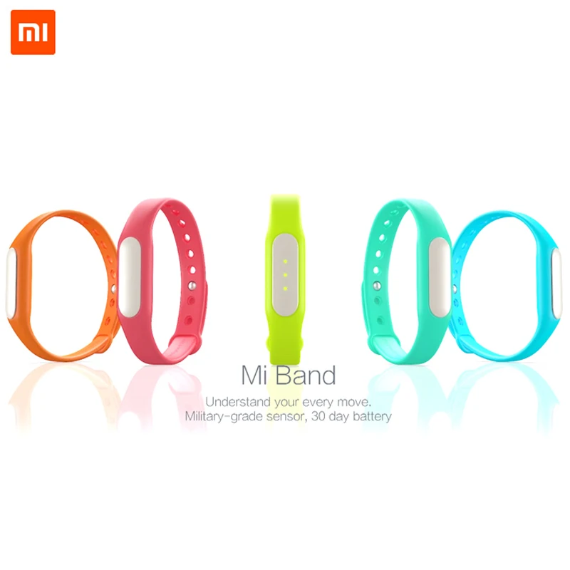 100% Оригинал Mi Браслету полосой Свою Группу Для Android IOS, Носимых Устройств Водонепроницаемый Miband 1a, Xiomi, Xaomi, Xiami