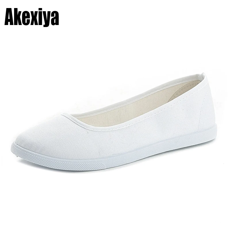 

New fashion flat shoes white shallow mouth flat non-slip shoes women's single soft bottom white shoes size 34-40 d411