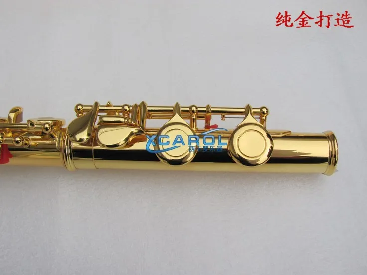 Улучшенная новая золотая пластина 16 открытая Флейта с отверстиями C Ключ+ E хороший звук
