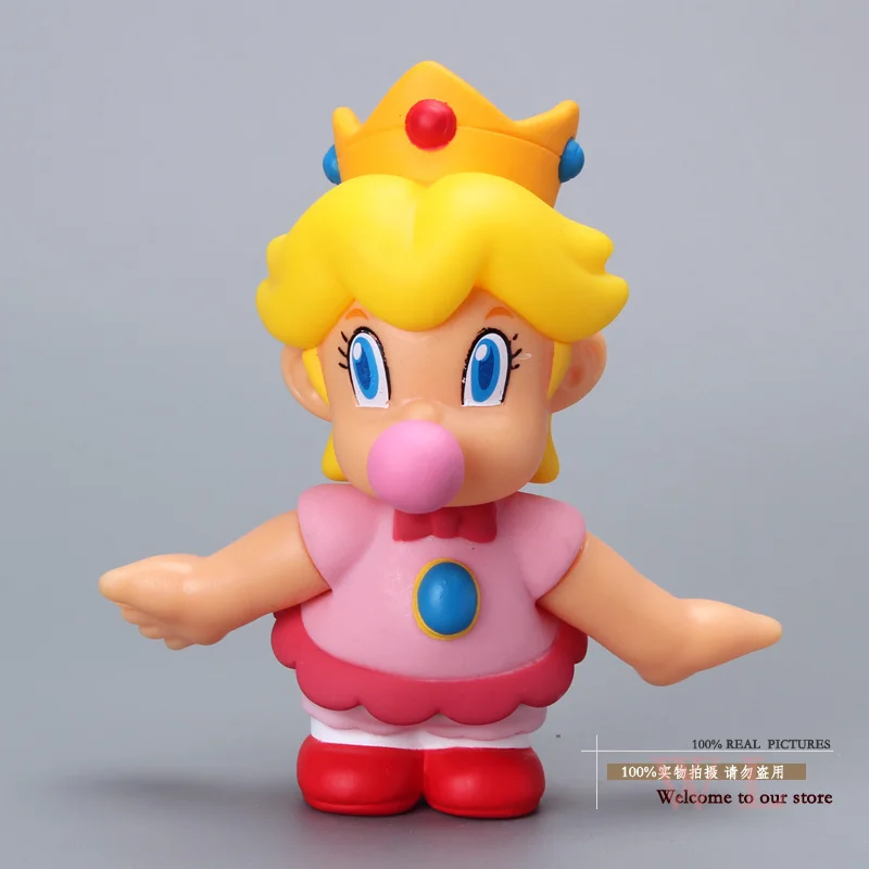 

Free Shipping Super Mario Bros Figures BB Baby Princess Peach PVC Action Figure Model Toy Doll 4" 10CM SMFG205