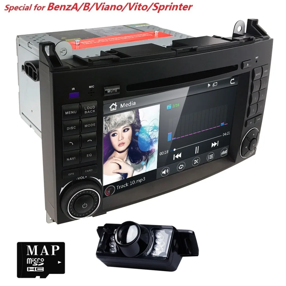 Cheap 7" AutoRadio Car Multimedia Player For Mercedes/Benz/Sprinter/B200/B-class/Vito/Viano W245/B170/W209/W169 2Din DVD GPS Navi SWC 4