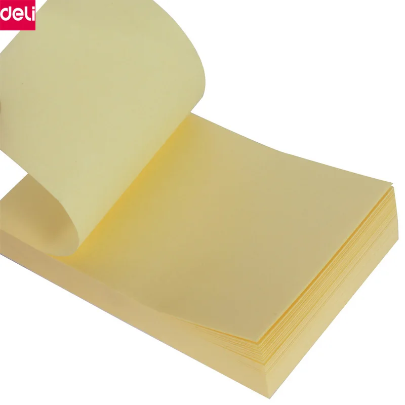 Deli 5pcs Memo Pad Bookmark with Self Adhesive Yellow Memo Pad 100