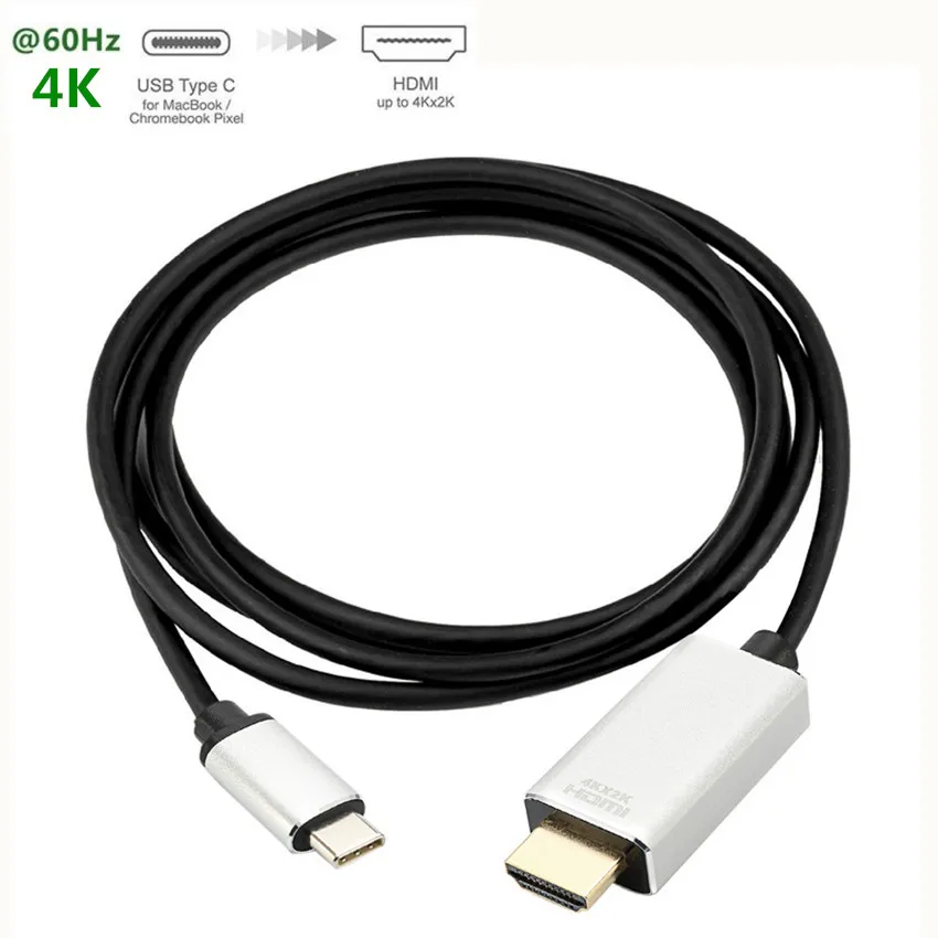 

USB 3.1 Type C Thunderbolt 3 to HDMI Hub Adapter 4K 60HZ Metal Shell USB C to HDMI Cable for Macbook Pro 2017 Samsung S8