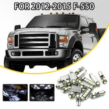 

LOAUT 11pcs White Car LED Light Bulbs Interior Package Kit For Ford 2012-2015 F-550 Dome Lights License plate light Map