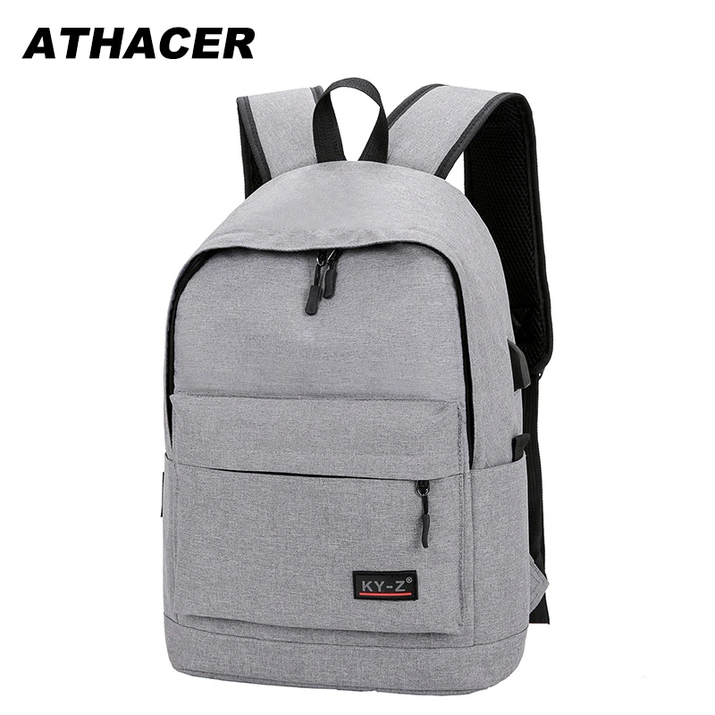 

Athacer USB Charging Larger Capacity Bag Men Waterproof Backpack Anti-thief School Bags Women Casual DayPack For Travel Business