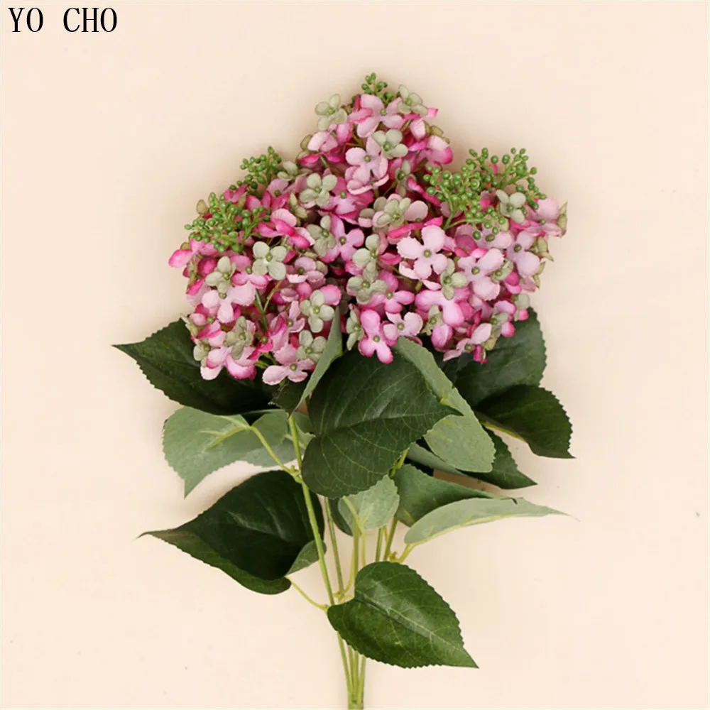 Hydrangea fake flowers bouquet Wedding decoration mariage Artificial