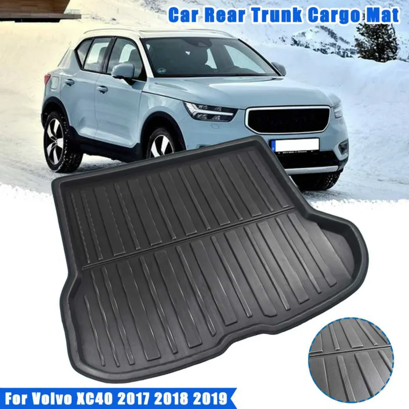

Car Tray Boot Liner Cargo Rear Trunk Cover Matt Mat Boot Liner Floor Carpet Mud Non-slip For Volvo XC40 2017 2018 2019