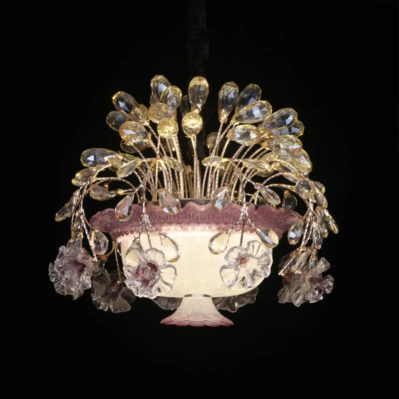 

Laiting Lighting New Fine Cut-Glass Chandelier with Purple Glass for Dinging Room Modern +Free shipping