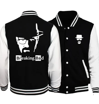 

Breaking Bad Heisenberg Figure Print Baseball Jackets Men 2020 Spring Hot Men Coat Hip Hop Men Jacket For Fans Brand Clothing