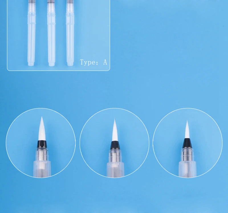 6 шт., портативная кисть для рисования, водостойкая кисть, карандаш, мягкая Цветная кисть для начинающих, для рисования, художественные школьные принадлежности
