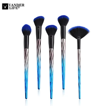 

VANDER Pro Soft Cosmetic 5 Pcs Make up Brush Set Woman's Foundation Blush Powder Toiletry Kit Make-up Brushes Kabuki Tools Kit