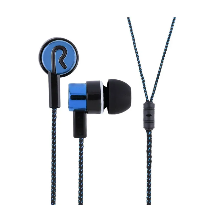 New Noise lsolating Wired Earphones Jack Standard Reflective Cloth Line