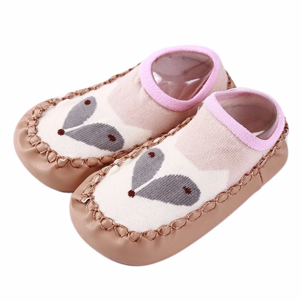 Baby Shoes Floor Socks Infant Toddler Cartoon Animal Indoor Non Slip Thick Soft Sock For 0 2