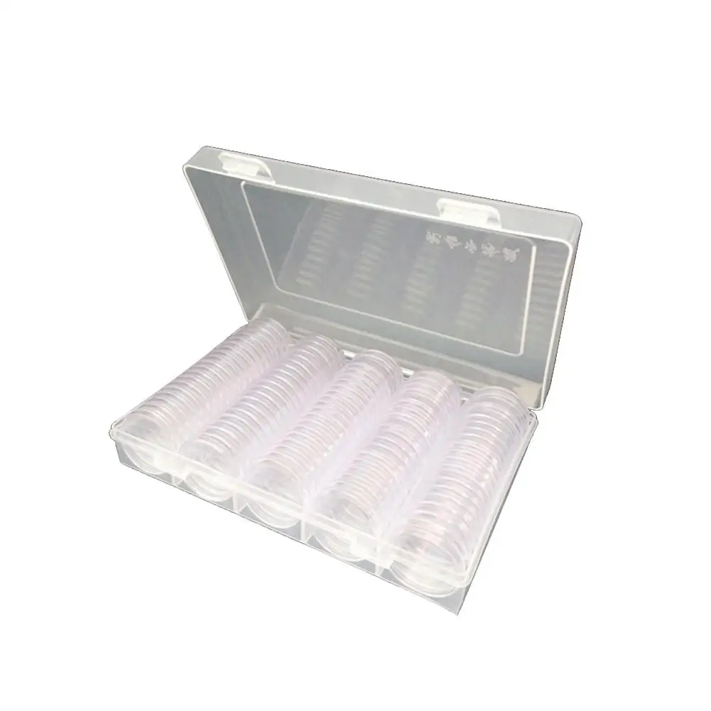 100Pcs/Box Coin Storage Box Clear 30mm Round Boxed Holder Plastic Storage Capsules Display Cases Organizer Collectibles Gifts 100Pcs/Box Coin Storage Box Clear 30mm Round Boxed Holder Plastic Storage Capsules Display Cases Organizer Collectibles Gifts