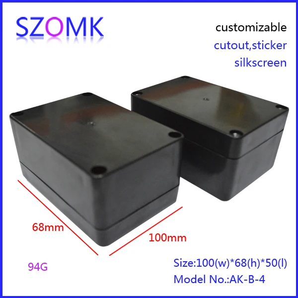 

project case electronics enclosure (4 pcs) 100*68*50mm Instrument control box szomk waterproof plastic enclosure case
