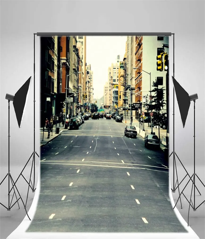 

Photography Backdrop Europran Building Street Traffic