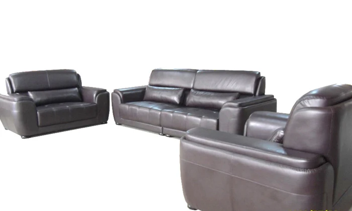 Best Free Shipping Living room sets New Design Classic 123 Large Size Modern Leather sofa set High Back Chair, Love Seat and Sofa
