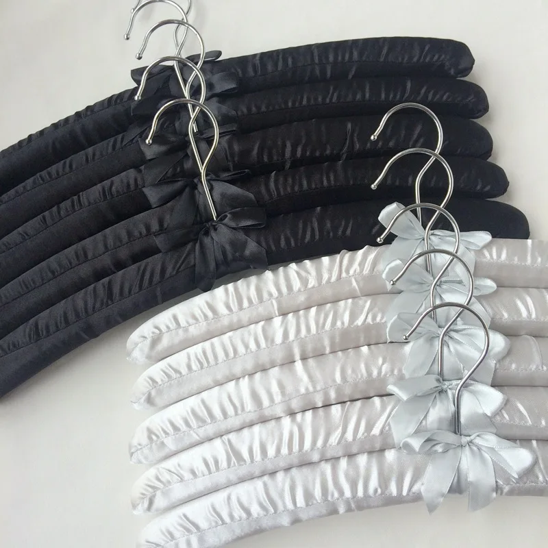 Santin мягкая вешалка для губки красивая атласная вешалка мужские вешалки для одежды зажим для брюк противоскользящая вешалка для домашнего использования в отеле 42 см