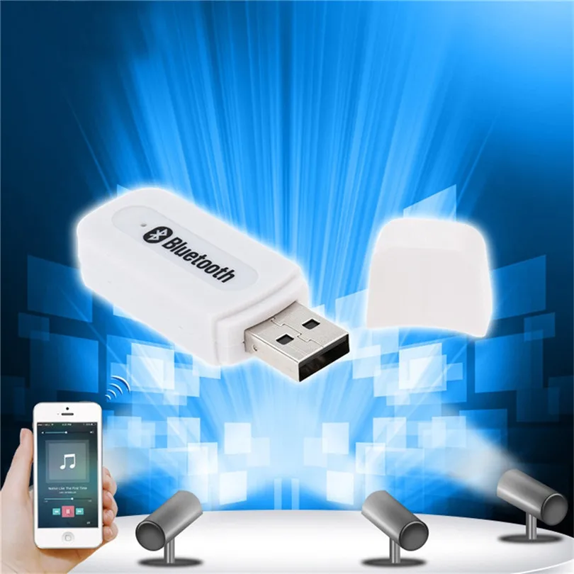 USB Bluetooth Audio Music Receiver Bluetooth 2.1 Wireless 3.5mm Stereo Audio Music Receiver Car AUX Speaker Adapter 30NT08 (3)