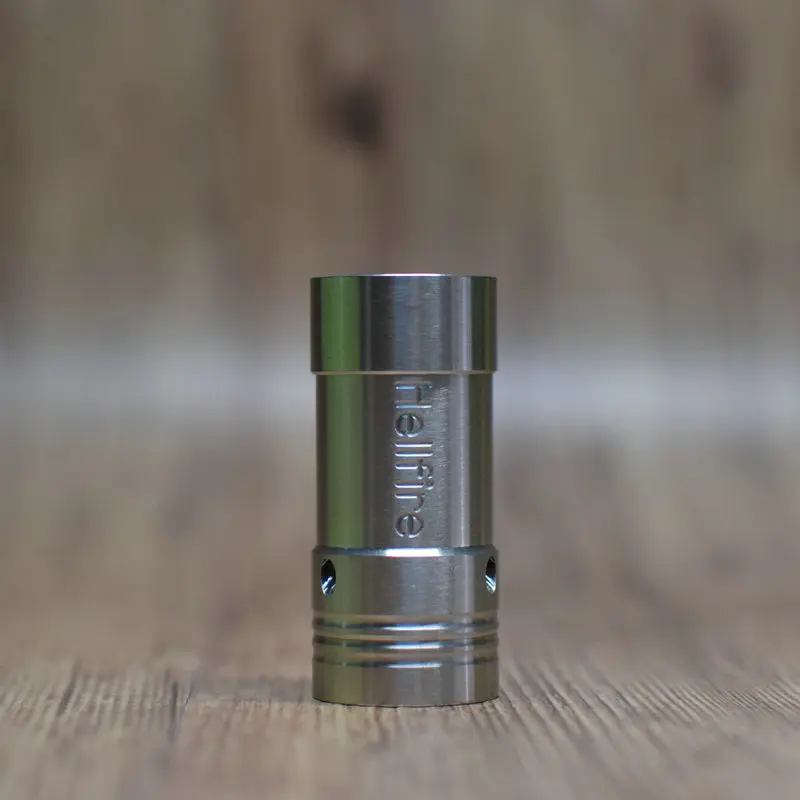 

New hybrid tube mod Hellfire style v6 mod silver mechanical mod 22mm compatible with 18350 battery