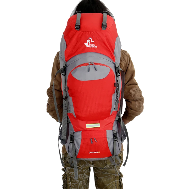 60L Large Capacity Mountain Camping Backpack Waterproof Outdoor Hiking Backpack With Rain Cover Breathable Sport Backpack (8)