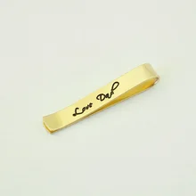 Персонализированные ручной штампованный зажим для галстука, пользовательский галстук-бар подарок на день отца, подарок для невесты подарок на день рождения, свадебный подарок