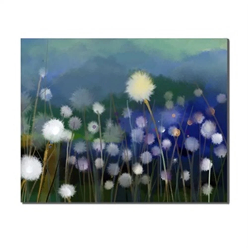 

White Flowers Fade Vintage Landscape Paint Abstract Modern Wall Art Canvas Painting For Home Decor Bedroom Bathroom Decoration