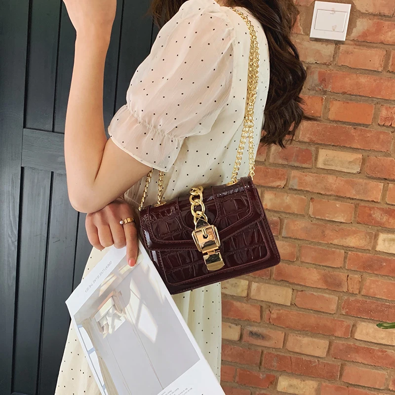 

Bolsa Mujer Bags For Women 2019 Luxury women Handbags Designer Crocodile Pattern Leather Shoulder Messenger Bag sac a main