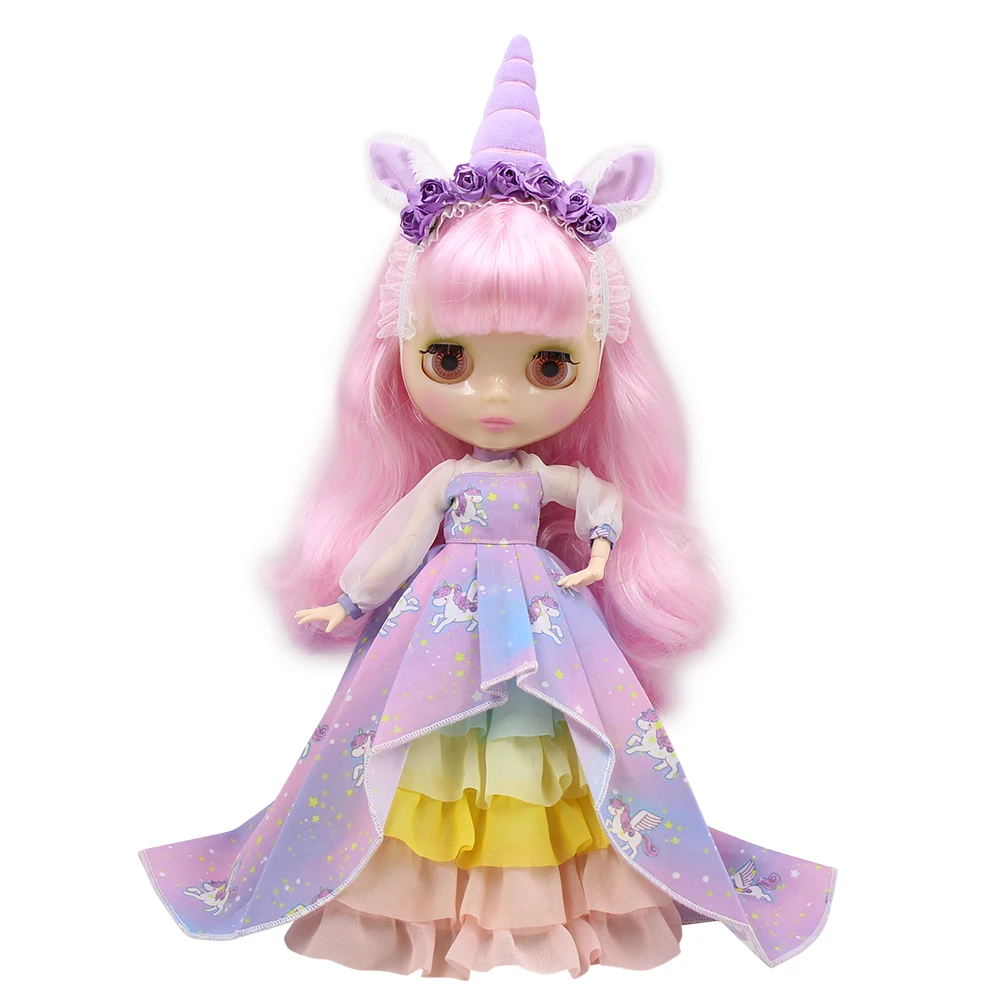 Neo Blythe Doll Unicorn Dress with Horn Hair Band 6