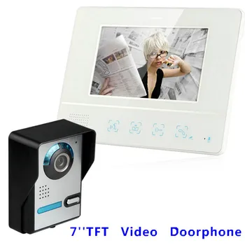 

7" Wired Night Visual Video Door Phone Color Doorbell Intercom System Home Security