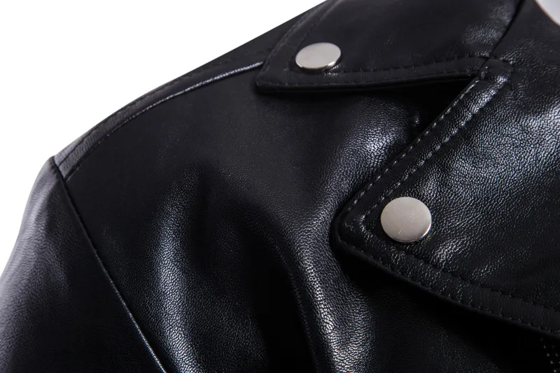 Мотоциклетная куртка из искусственной кожи классический дизайн мульти-молния Мужская байкерская куртка пальто 2018 Фирменная Новинка