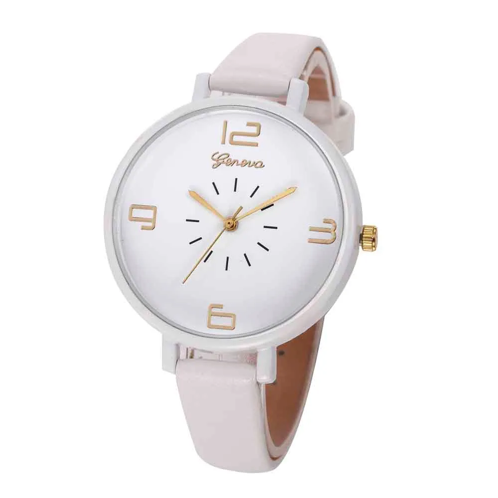 Женские часы Reloj Mujer кожаный ремешок повседневные Аналоговые кварцевые наручные