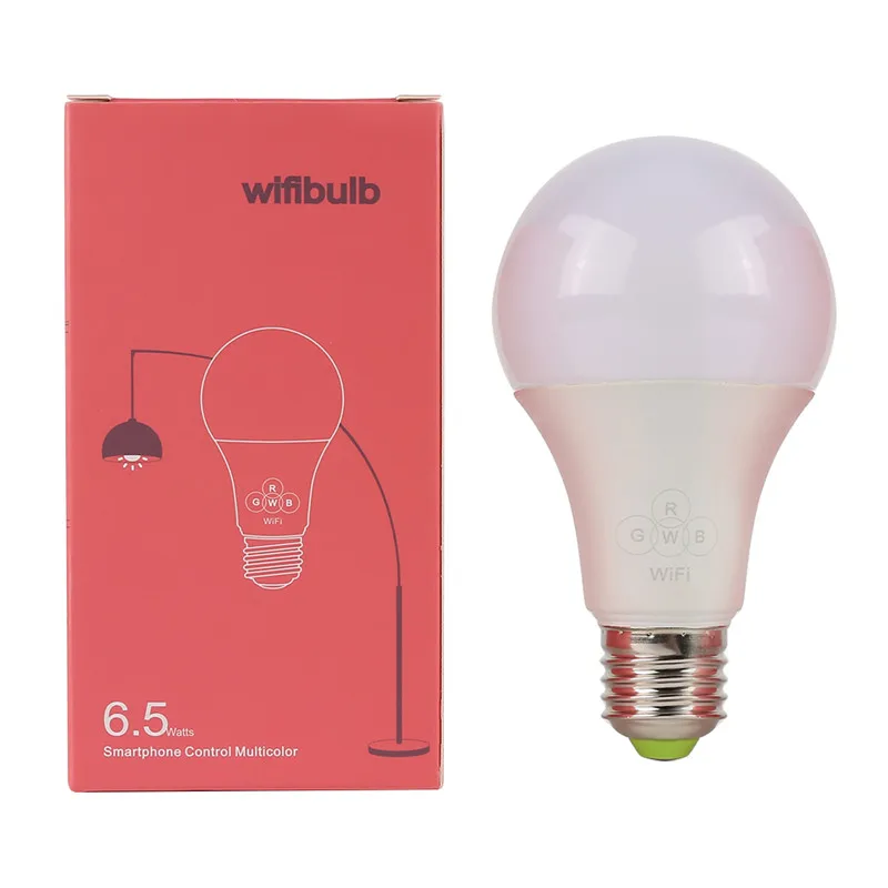 

WiFi Smart Light Bulb Dimmable Multicolor Wake-Up Lights No Hub Required Compatible with Alexa and Google Assistant Smart home