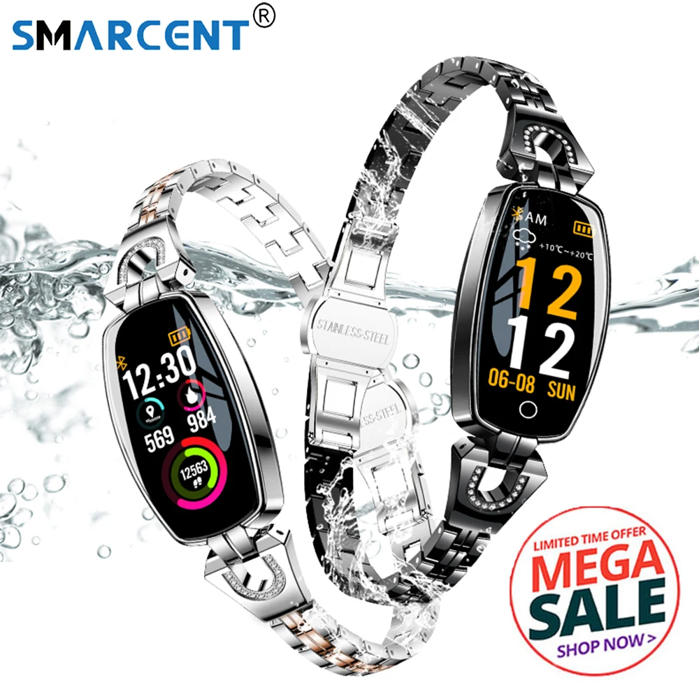  H8 Touch Screen Smart Watch Bracelet Lady Women Heart Rate Sleep Monitor Smart Band Blood Pressure  - 32954271780