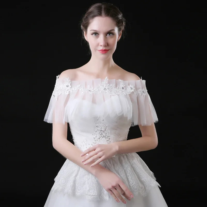 JaneVini элегантный летний свадебный плащ с вырезом лодочкой Женский Короткий