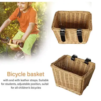 

2019 New Fashione Outdoor Bicycle Basket Handwoven Willow Square Bicycle Basket