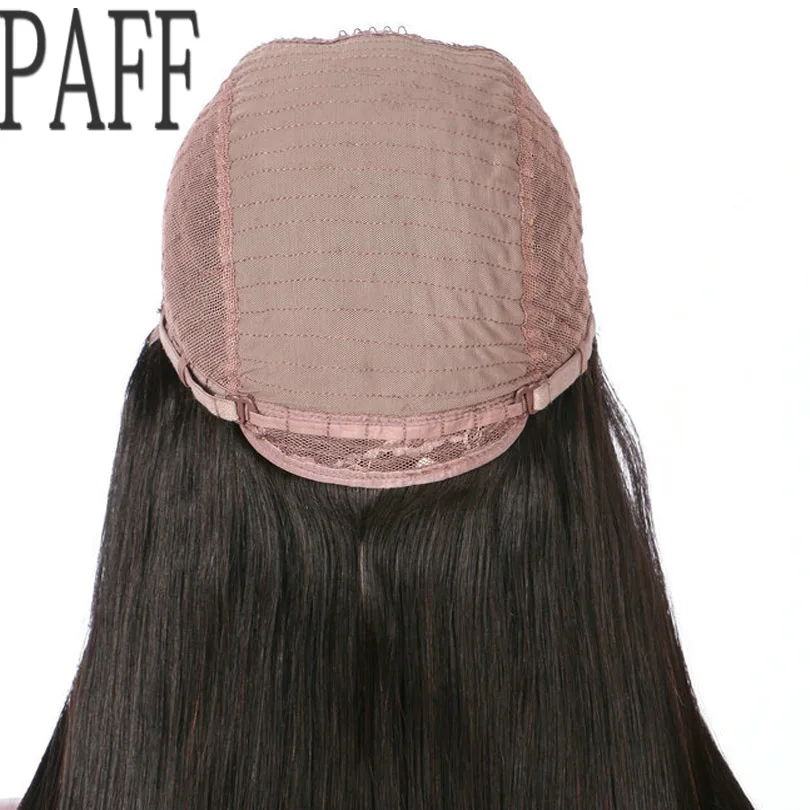 PAFF волнистые человеческие волосы U часть парик Glueless remy волосы натуральный черный цвет 1*4 дюйма Openning средняя часть парик с волосами младенца