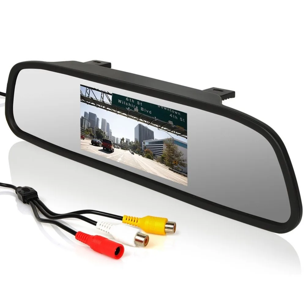 

Free Shipping 4.3 Inch Car Rearview Mirror Monitor for DVD/VCR/Car Reverse Camera(DC12V/PAL/NTSC/2 Ways Video Inputs)