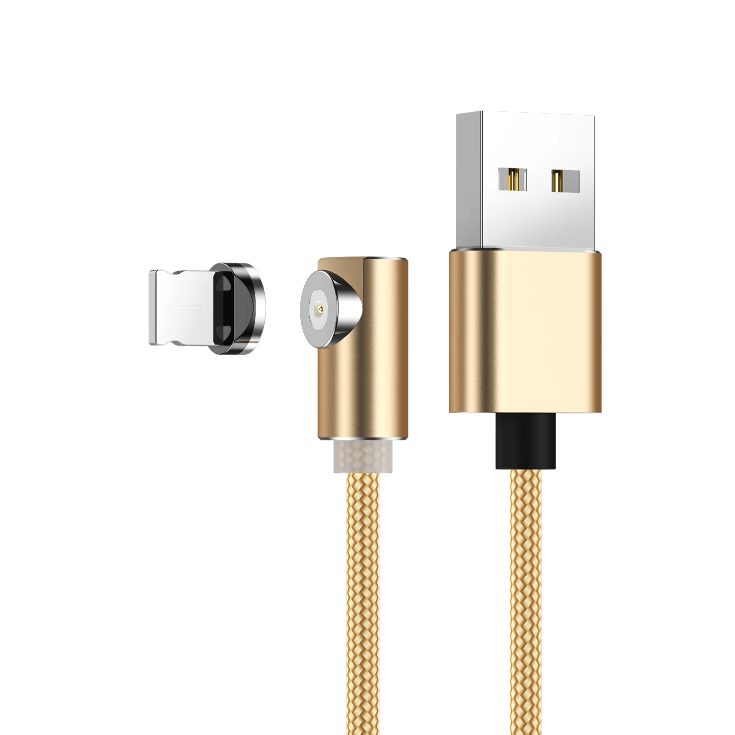 Moskado локоть Magentics кабель быстрой зарядки для Android Micro usb type-C магнит зарядное устройство Шнур для iphone ios - Цвет: For iphone Gold