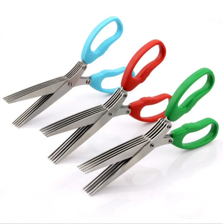 Kitchen essential chopped green onion scissors stainless steel five