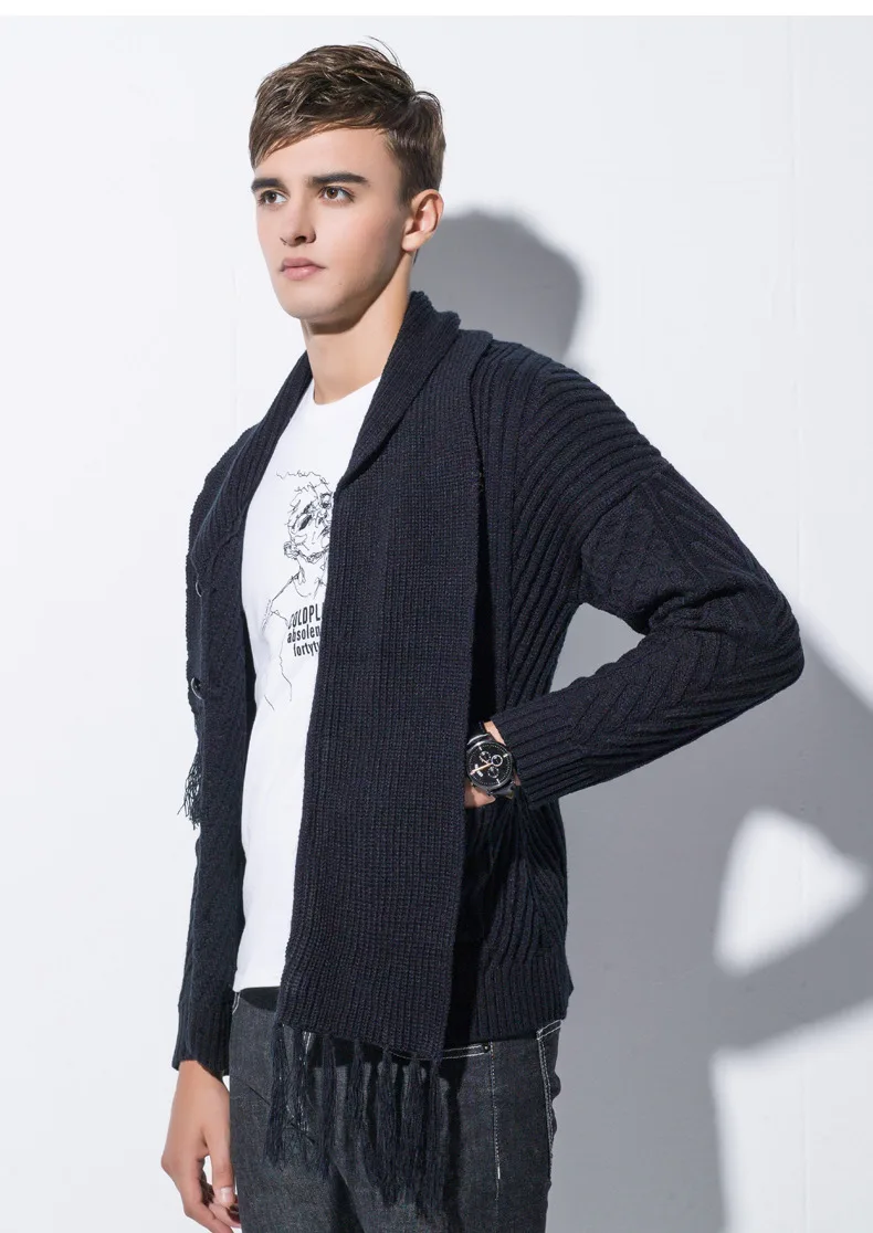 Winter Men Cardigan Coat Thicken Loose Fit Warm Turtleneck Sweater Men Autumn Knited Male Sweatercoat Black Brand Muls M-4XL-01