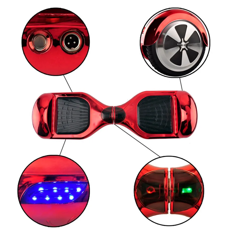 2-Wheel-Self-Balancing-Electric-Scooters-6-5-inch-Chrome-Gold-Hoverboard-Oxboard-Hover-Boards-Smart