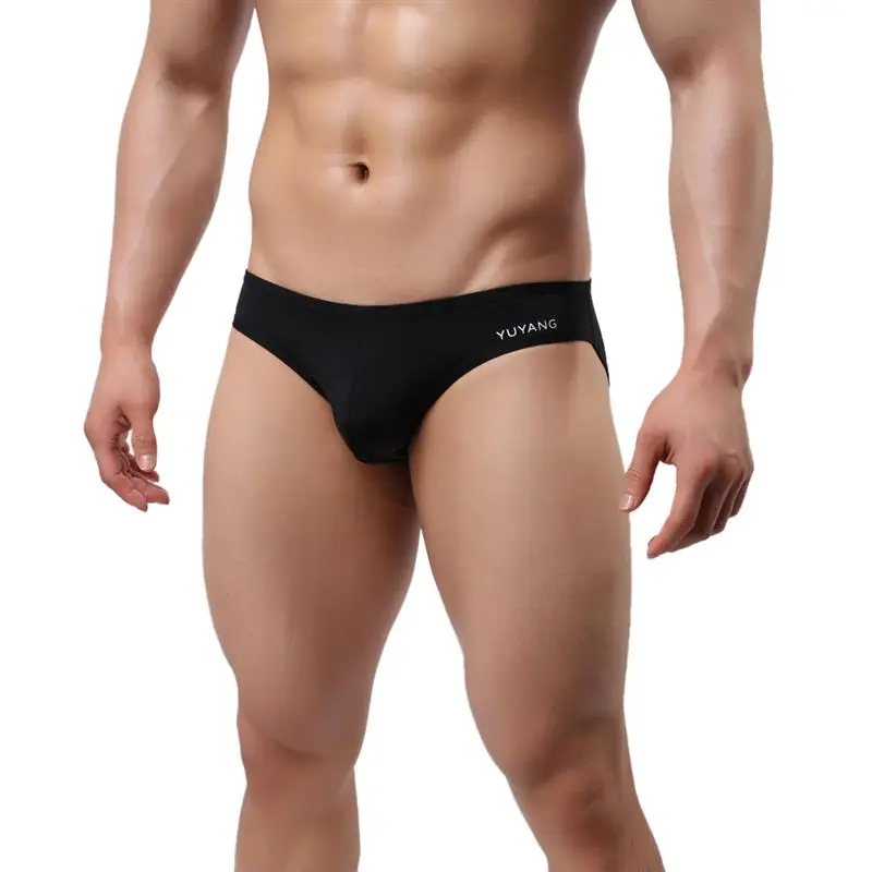 

FENICAL Men's Sexy Briefs Bikini Underwear Low Waist Underwears Solid Male Underpants Triangular Swim Trunks