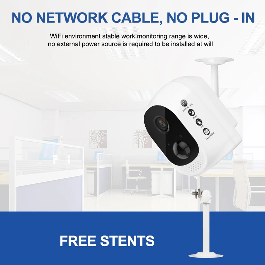 IP камера Smar 1080P HD Беспроводная с поддержкой Wi Fi и литиевым полимерным