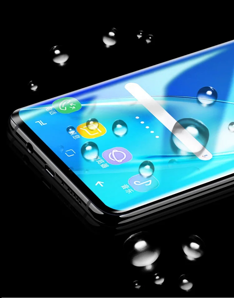 9D мобильный телефон защитная пленка для samsung S10 S10 плюс полноэкранная крышка вода пропитанная гелем пленка для samsung S9 S8 plus S7 S6 edge