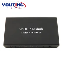 YOUTINGHDAV YT-ADSW401 Spdif/TosLink Digital Audio 4×1 Switchers 4 INPUT 1 OUTPUT Optical Interface