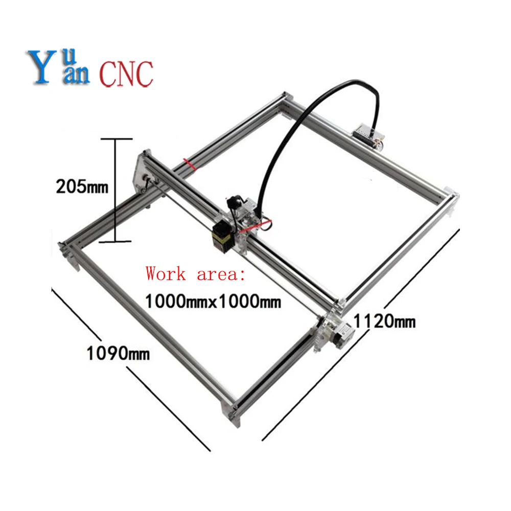 DIY Настольный станок для лазерной гравировки по металлу, резьба по металлу с ЧПУ, маркировка на металле, 100*100 см, большая рабочая зона, лазерный резак, передовые игрушки