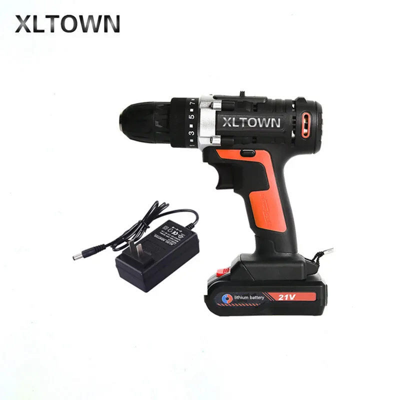 

XLTOWN 21v multi-function cordless electric screwdriver high-power rechargeable lithium battery drill home power tools