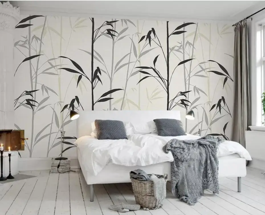 bamboo wallpapers custom photo wallpaper minimalist Nordic style oil painting bamboo TV background wall bamboo wallpapers custom photo wallpaper minimalist Nordic style oil painting bamboo TV background wall