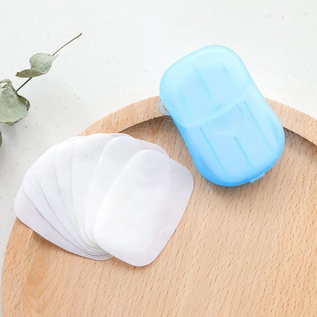 

20Pcs Disposable Hand Washing Tablet Travel Carry Toilet Soap Paper